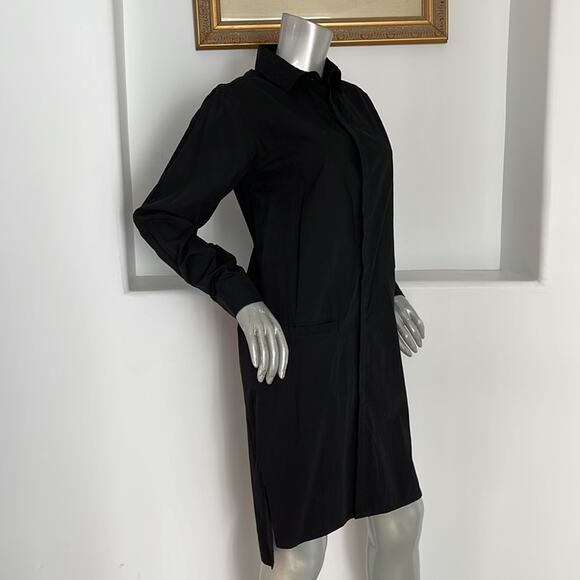 OAK Long Sleeve Shirt Dress Black Size XS - Picture 2 of 13